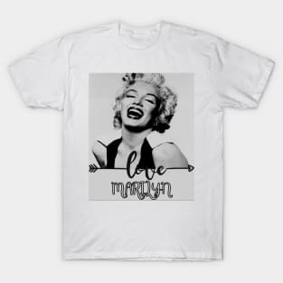 Love Marilyn Monroe in black and white stippling. 60th Anniversary Marilyn Monroe T-Shirt